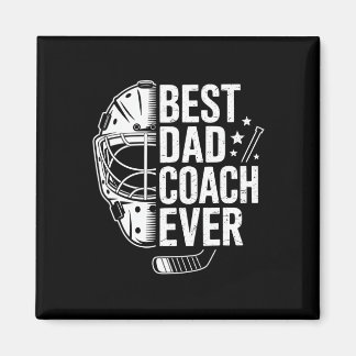 Imán Mejor Entrenador Padre de Hockey Retro Padre Entre