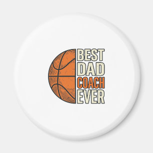 Imán Mejor Entrenador Papá de Baloncesto Diseño Vectori