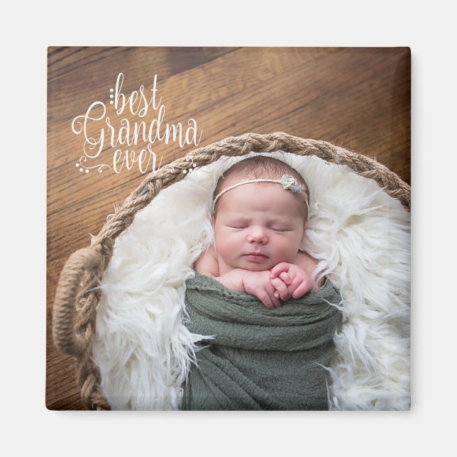 Imán Mejor foto de la abuela de la historia (Frente)