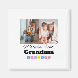 Imán Mejor foto de la abuela del mundo personalizado -