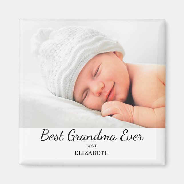 Imán Mejor foto de la abuela moderna (Frente)