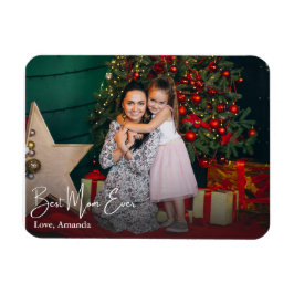Imán Mejor foto de mamá siempre simple Personalizado