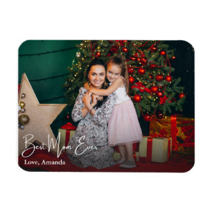 Imán Mejor foto de mamá siempre simple Personalizado