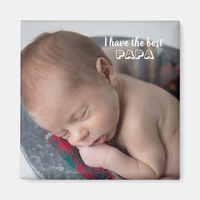 Imán Mejor foto de papá (Frente)