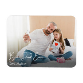 Imán Mejor foto de papá nunca simple Personalizado