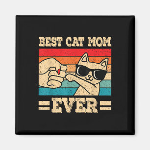 Imán Mejor Gato Mamá Nunca Funny Gato Retro Vintage Gat