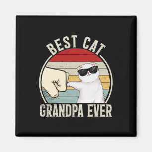 Imán Mejor Gato Retro Abuelo Funerario De Puño