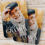 Imán Mejor Grampa del mundo desde la moderna foto de Mo<br><div class="desc">Este diseño simple y moderno se compone de tipografía de la cadena y cursiva y añade una foto personalizado</div>
