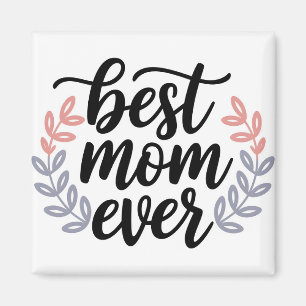 Imán Mejor guión de mamá de todos los tiempos con hoja 