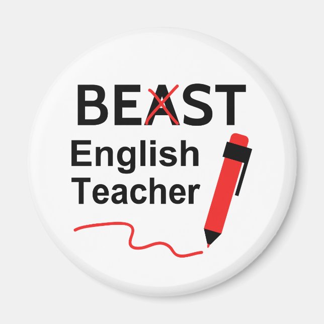 Imán Mejor humor de profesor de inglés (Frente)