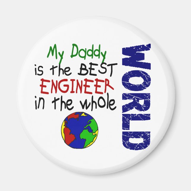Imán Mejor Ingeniero En El Mundo 2 (Papi) (Frente)