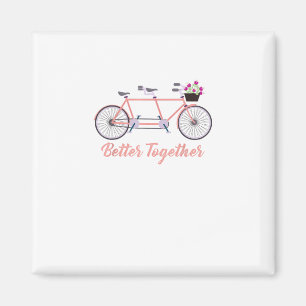 Imán Mejor Juntos Bicicleta Tandem Juntos Moderno Des