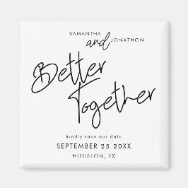 Imán Mejor Juntos Guión Informal Guardar fecha