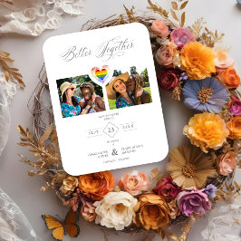 Imán Mejor Juntos Orgullo Arcoiris LGBT Corazón 2 Fotos