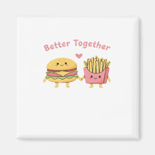 Imán Mejor Juntos San Valentín Monada Hamburguesa Patat