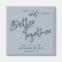 Mejor Juntos Script Dusty Blue Save the Date