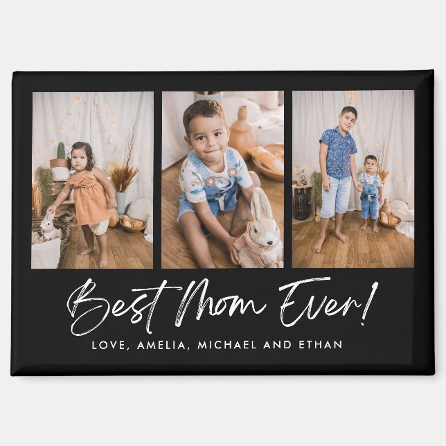 Imán Mejor Madre Negra Tres Magnates Fotográficos (Anverso)