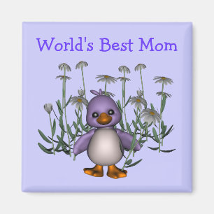 Imán Mejor Mamá Cura De Aves De Flor