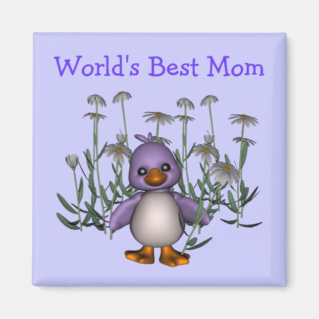 Imán Mejor Mamá Cura De Aves De Flor (Frente)
