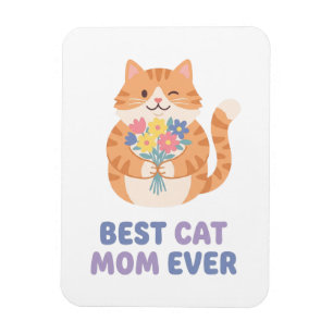 Imán Mejor Mamá de Gatos Tabby Gato Gráfico