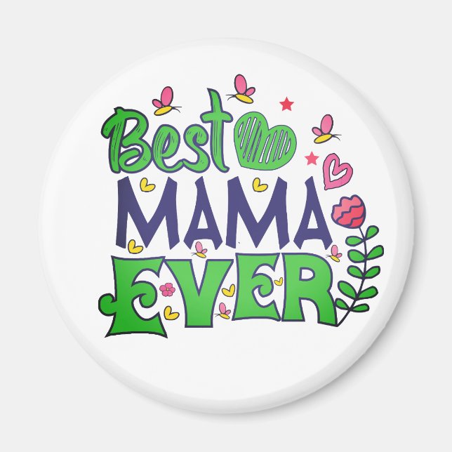Imán Mejor mamá de todos los tiempos (Frente)