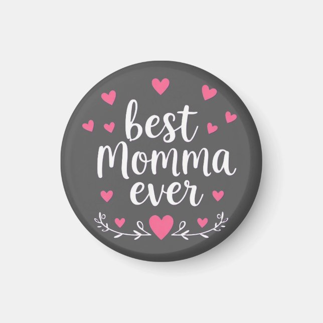 Imán mejor mamá gris (Frente)