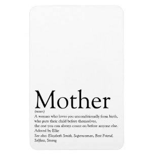 Imán Mejor Mamá, Mamá, Definición de Madre