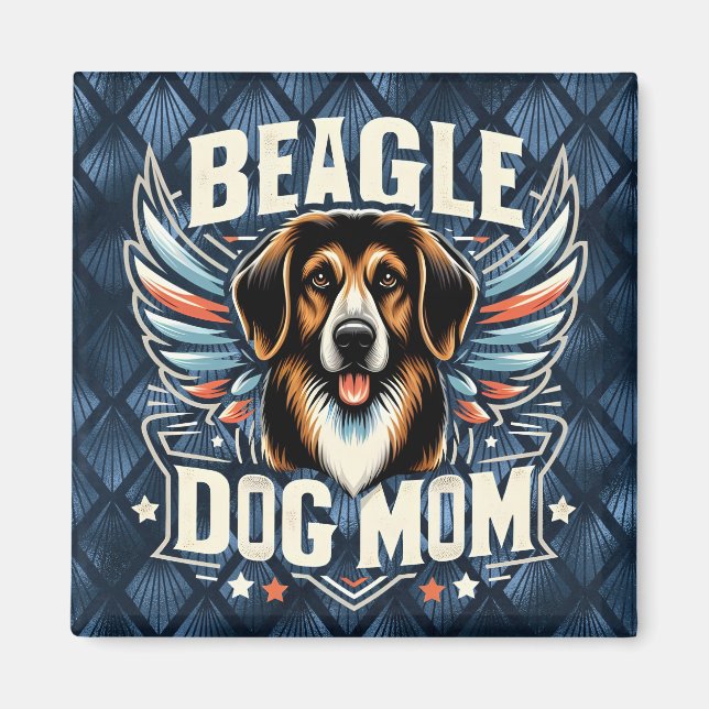 Imán Mejor Mamá Perro Beagle - Regalo de Perro Beagle (Frente)