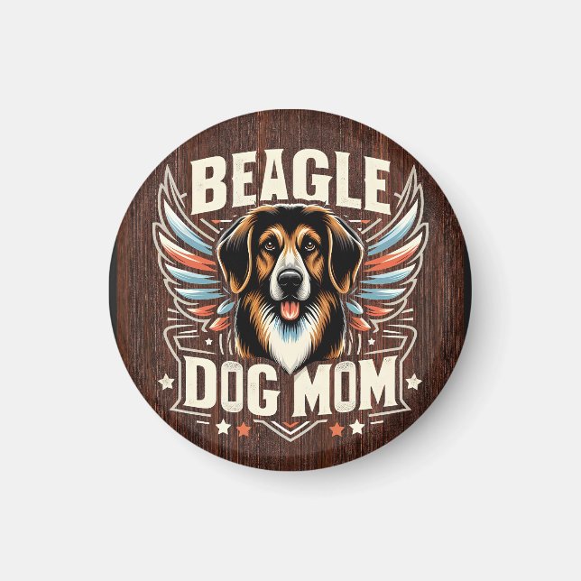 Imán Mejor Mamá Perro Beagle - Regalo de Perro Beagle (Frente)