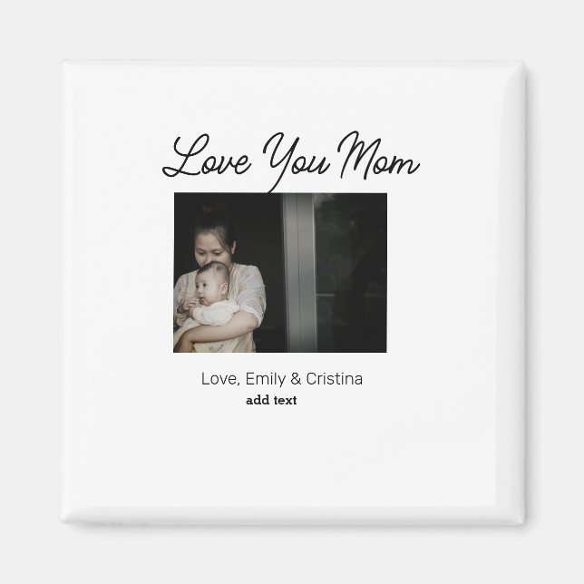 Imán mejor mamá siempre feliz día de las madres agregar (Frente)