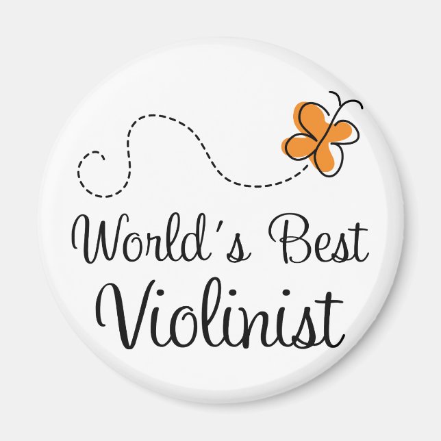 Imán Mejor Naranja violinista del mundo (Frente)