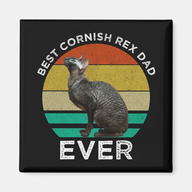Imán Mejor padre Cornish Rex de todos (Frente)