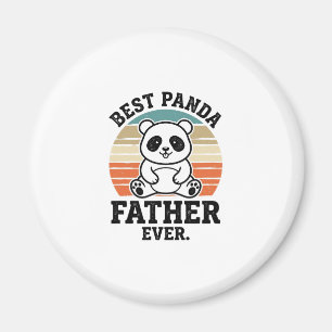 Imán Mejor padre panda jamás diseño de camiseta vintage