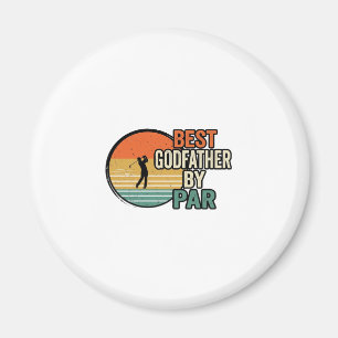 Imán Mejor padrino por Par Vintage Golf Vector Design_1