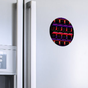 Imán Mejor papá bloquea texto rojo y púrpura