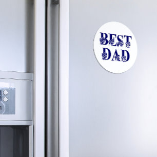 Imán Mejor Papá con Banderas Azul Texto