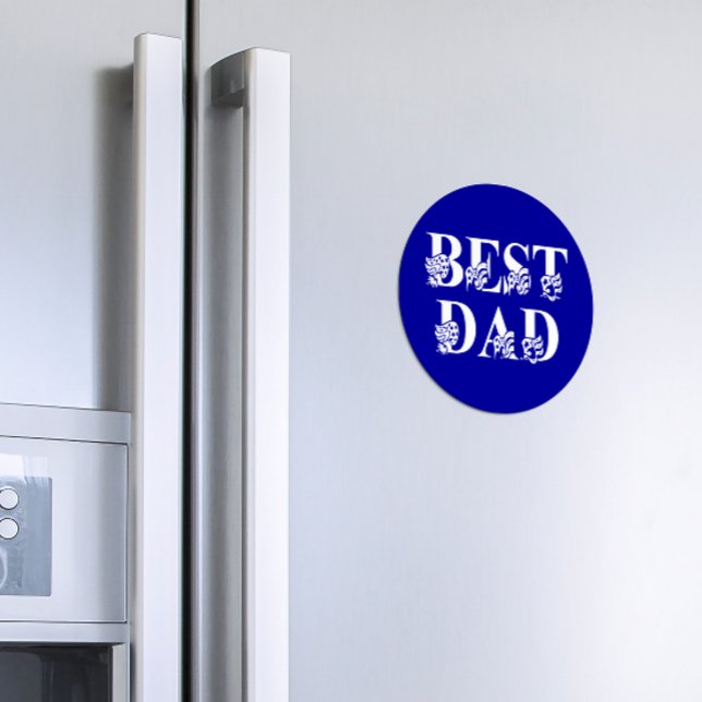 Imán Mejor papá con banderas de texto blanco (Subido por el creador)