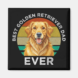 Imán Mejor papá de Golden Retriever de todos los tiempo