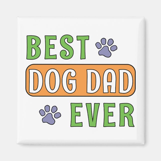 Imán Mejor papá de perro de todos (Frente)