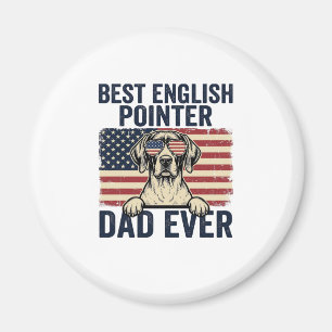 Imán Mejor papá de Pointer inglés patriota perrito