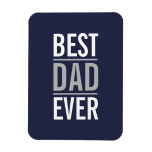 Imán Mejor Papá del Mundo Azul Marino Moderno
