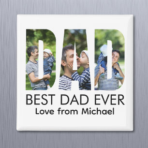 Imán Mejor Papá del Mundo Carta Foto