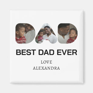 Imán Mejor Papá del Mundo Collage de Fotos Regalo para 