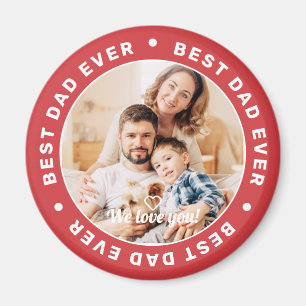 Imán Mejor Papá del Mundo Moderno Simple Foto Personali