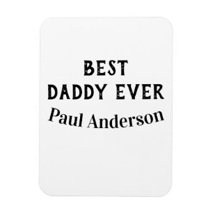 Imán Mejor papá del mundo nombre letra negrita texto dí