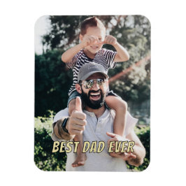 Imán Mejor Papá del Mundo Plantilla Minimalista de Foto