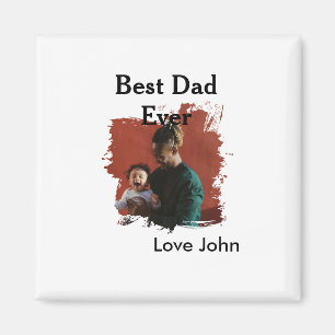 Imán Mejor papá del mundo regalo de padre nombre simple
