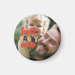 Imán Mejor Papá del Mundo Retro Foto Personalizada  