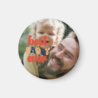 Imán Mejor Papá del Mundo Retro Foto Personalizada  
