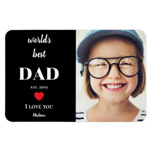 Imán Mejor Papá del Mundo Te Amo Foto Personalizada de